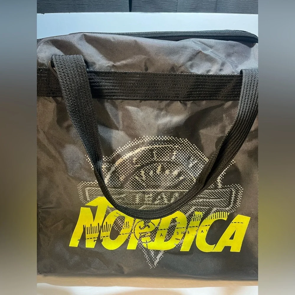 Nordica Ski Boots Duffle Bag Black 25” X 18” X 14” Large Travel Vintage